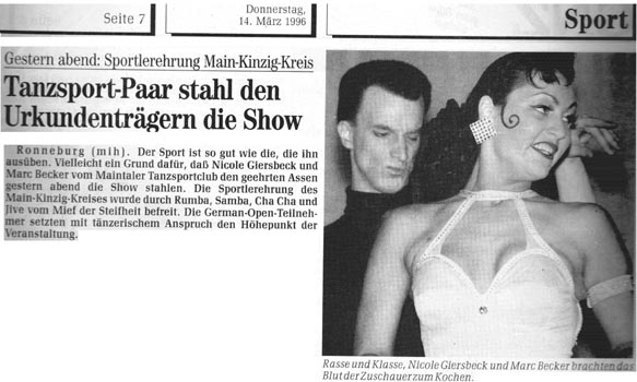 Sportlerehrung MKK 1996